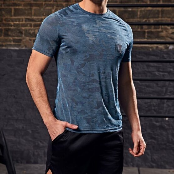 Men Breathable Raglan Sleeve Sports Tee