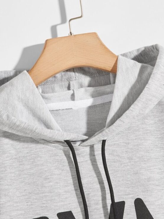 Men Letter Graphic Preppy Hooded Tank Top - Image 15