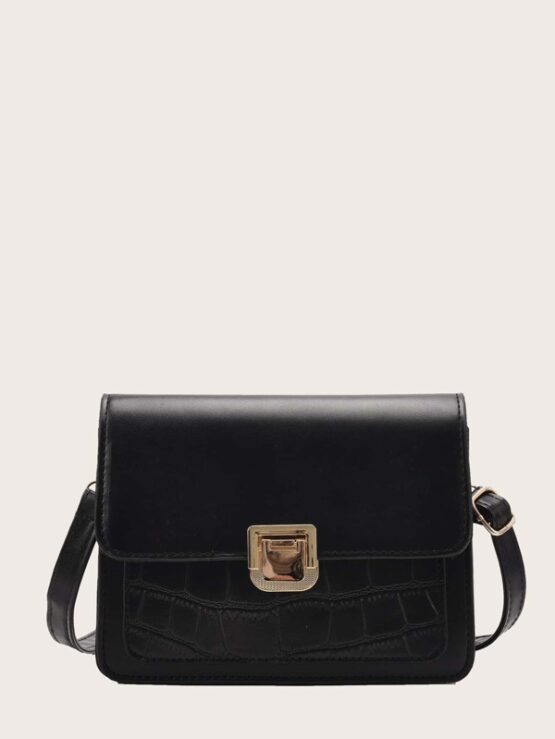EMERY ROSE Croc Embossed Crossbody Bag - Image 2