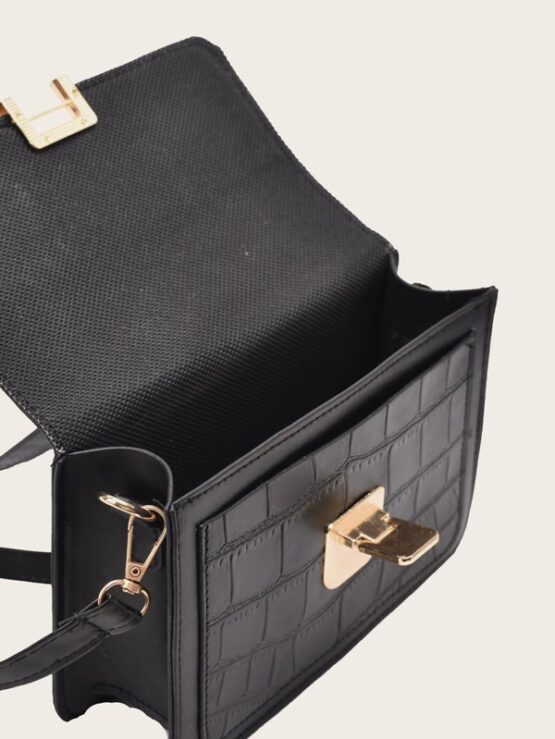 EMERY ROSE Croc Embossed Crossbody Bag - Image 3
