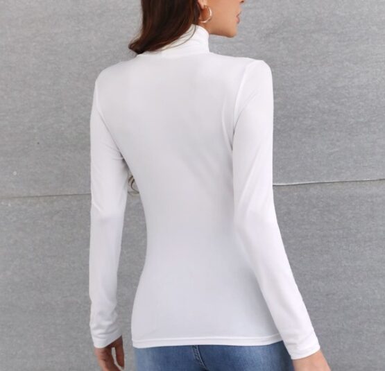 Fantastic  High Neck Slim Fit Basic Tee - Image 5