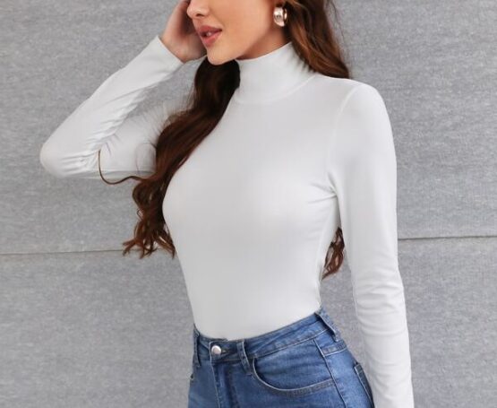 Fantastic  High Neck Slim Fit Basic Tee - Image 6