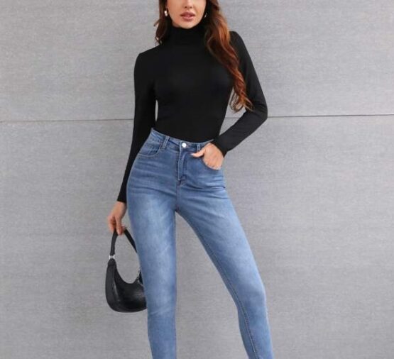 Fantastic  High Neck Slim Fit Basic Tee - Image 3