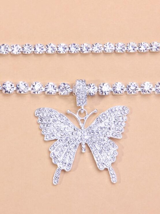 Fantastic  2pcs Rhinestone Decor Necklace - Image 2