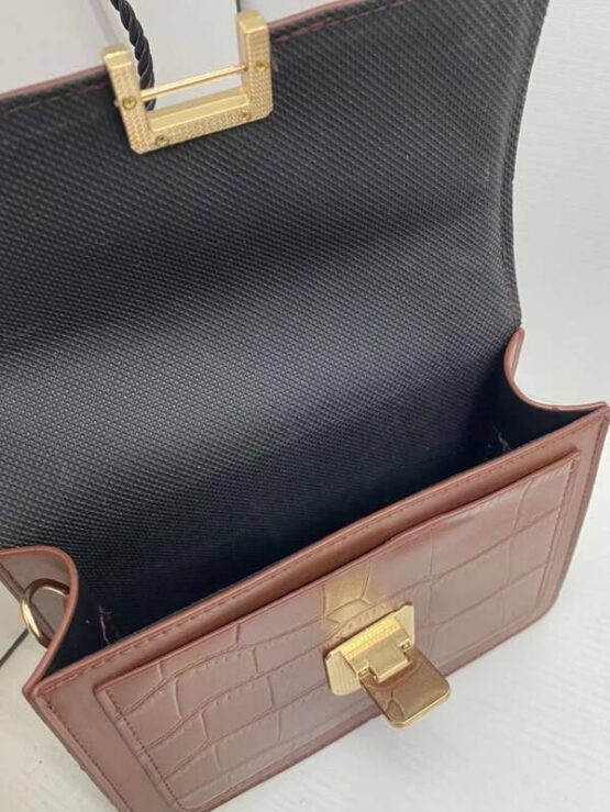 EMERY ROSE Croc Embossed Crossbody Bag - Image 6