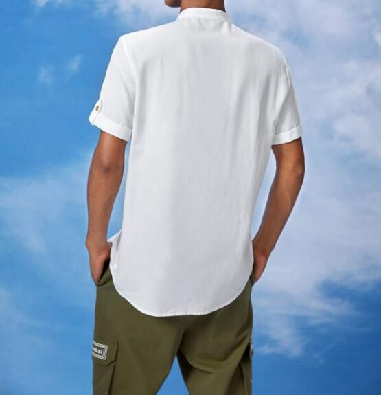 Fantastic  Men Roll Up Sleeve Shirt - Image 5