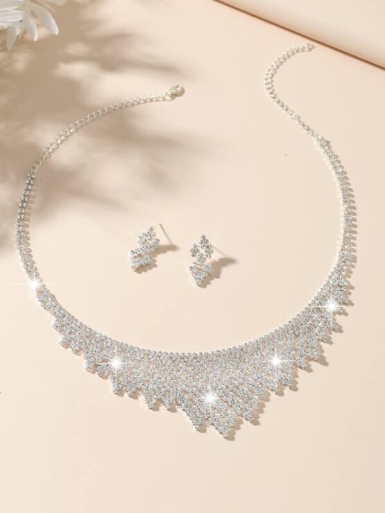 3pcs Rhinestone Decor Jewelry Set - Image 3