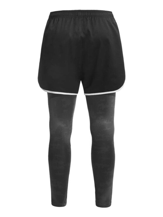 Men Binding Drawstring Waist Sports Tights - Image 5