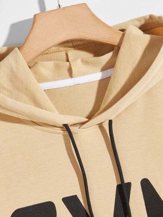 Men Letter Graphic Preppy Hooded Tank Top - Image 12