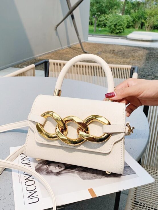 Minimalist Chain Decor Flap Square Bag