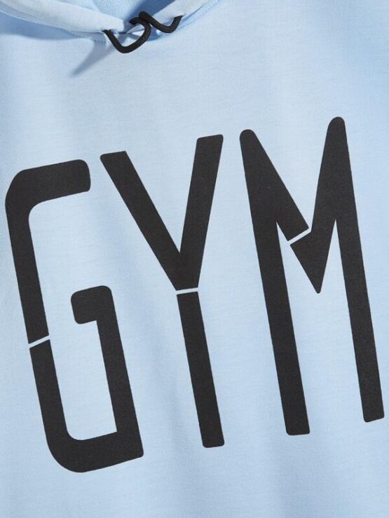 Men Letter Graphic Preppy Hooded Tank Top - Image 6