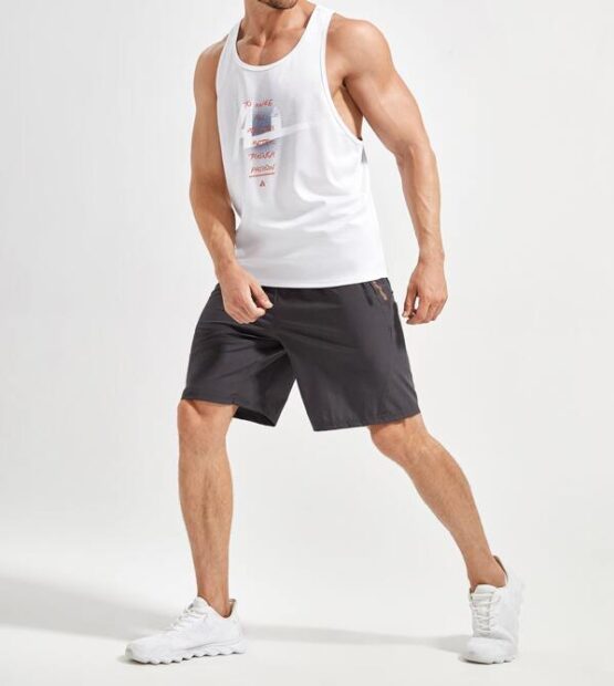Men Slogan Graphic Racerback Sports Tank Top - Image 3