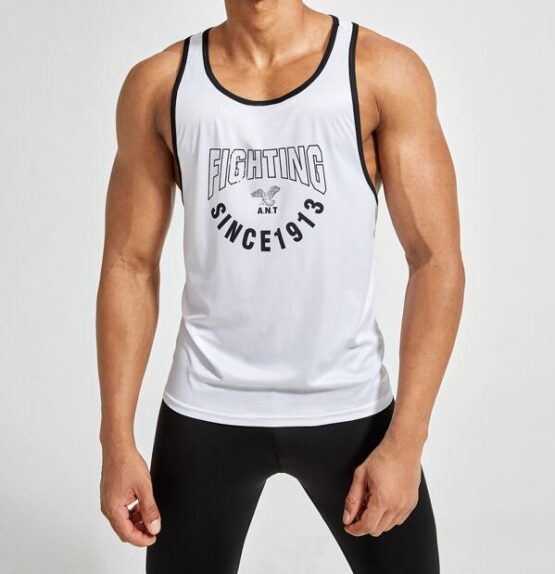 Men Letter And Number Sports Tank Top