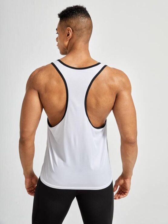 Men Letter And Number Sports Tank Top - Image 2