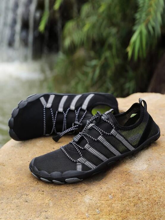 Men String Decor Mesh Sneakers