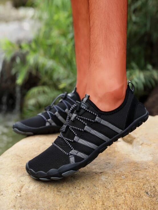 Men String Decor Mesh Sneakers - Image 2