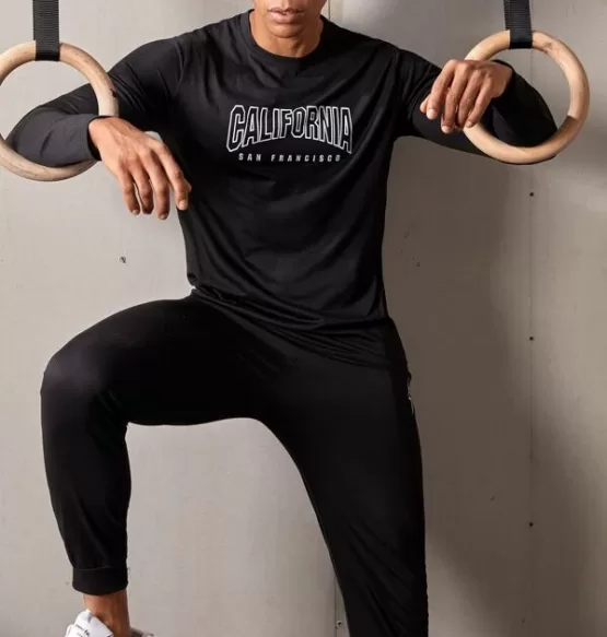 Men Regular Letter Graphic Sports T-Shirt