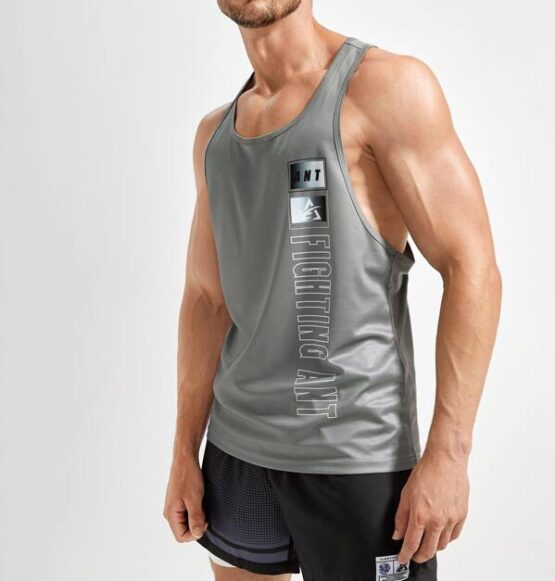 Men Slogan Graphic Sleeveless Sports Tank Top