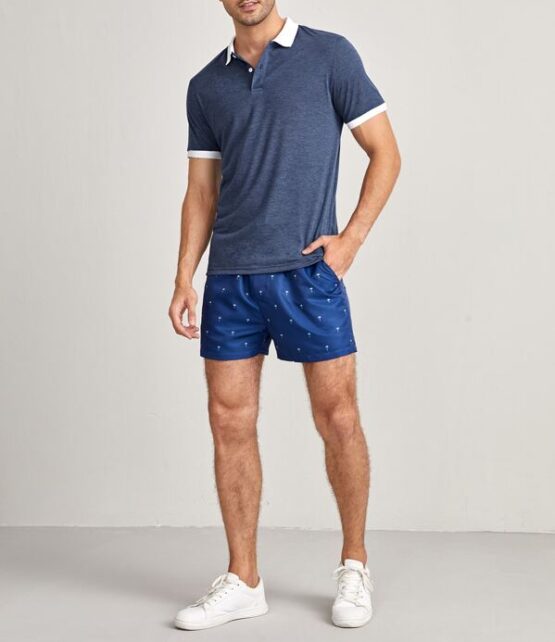 Men Contrast Binding Polo Shirt - Image 3