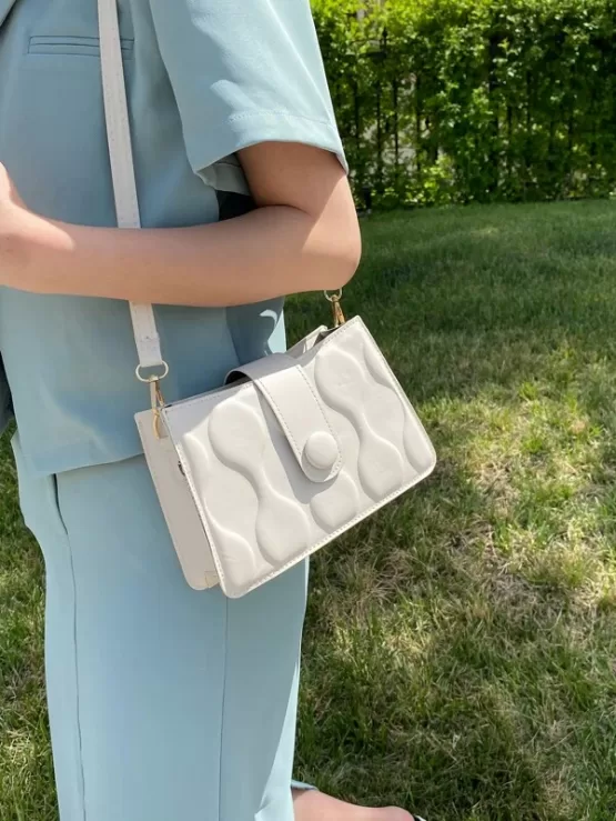 Minimalist Textured Crossbody Bag - Image 5