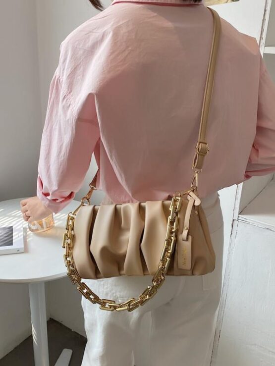 Fantastic  Ruched Chain Shoulder Bag - Image 3