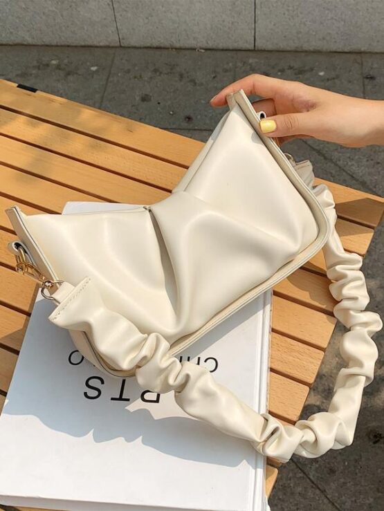 Minimalist Ruched Shoulder Bag - Image 2