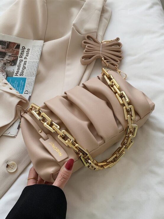 Fantastic  Ruched Chain Shoulder Bag - Image 2