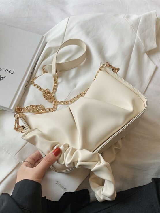Minimalist Ruched Shoulder Bag - Image 3