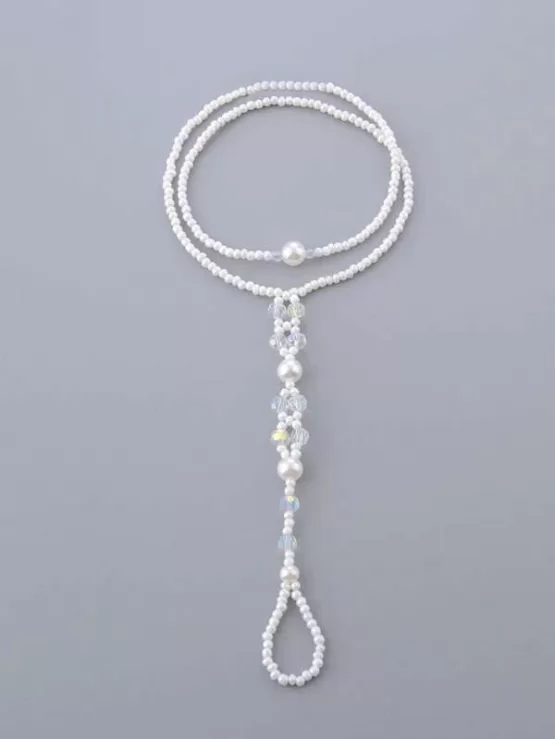 Fantastic  Beaded Anklet With Link Toe One piece - Image 2