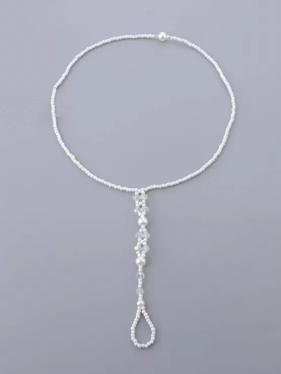 Fantastic  Beaded Anklet With Link Toe One piece - Image 3