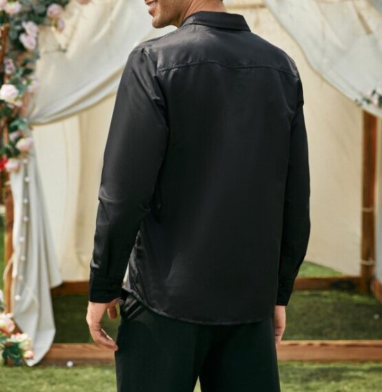 Fantastic  Men Button Front Solid Shirt - Image 2