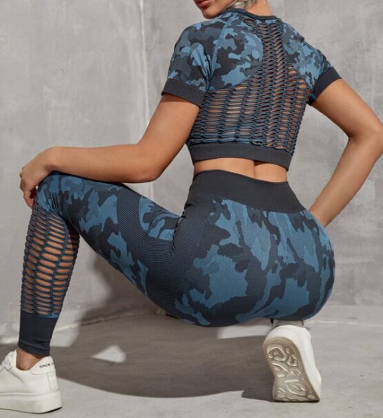 Seamless Softness Camo Sports Tee and Leggings Set