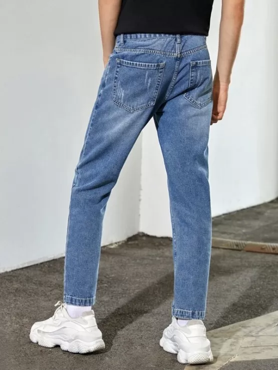Fantastic  Men Ripped Cat Whisker Jeans - Image 2