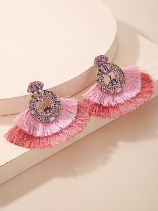 Fantastic  Tassel Decor Drop Earrings - Image 3