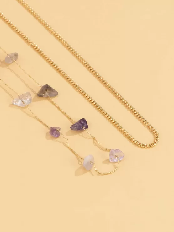 Fantastic Two pieces Stone Decor Waist Chain - Image 2