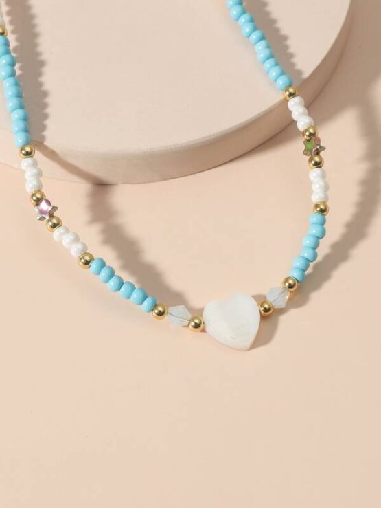Fantastic  Heart Beaded Choker - Image 3