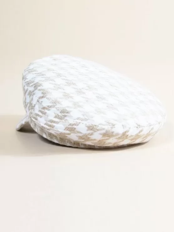 Houndstooth Pattern Baker Boy Cap - Image 3