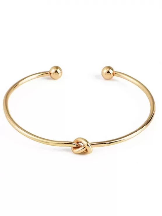 Twist & Leaf Design Bracelet Set 4pcs - Image 3