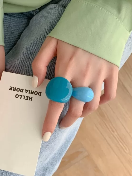 Two pieces Simple Resin Ring