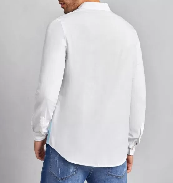 Men Color Block Button Front Shirt - Image 2