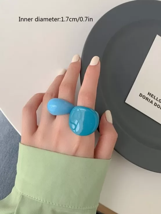Two pieces Simple Resin Ring - Image 3
