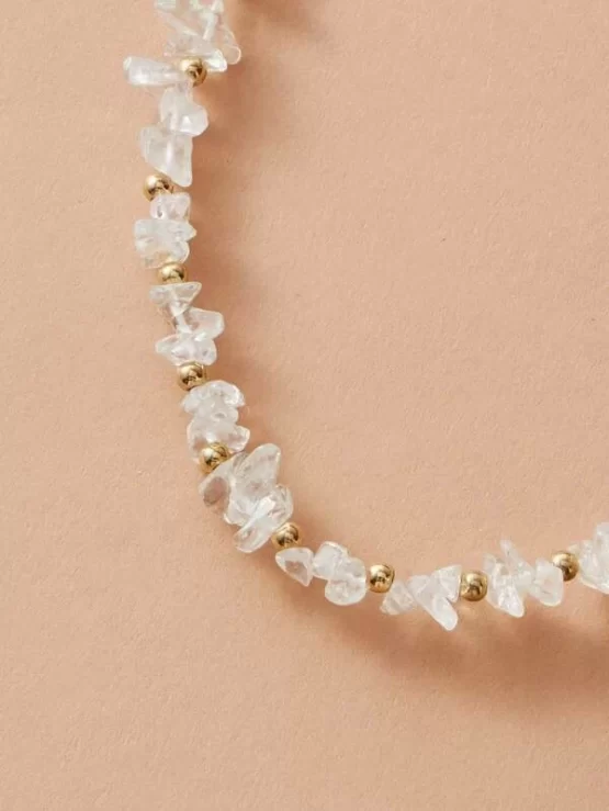 1 piece Transparent Stone Decor Necklace - Image 3