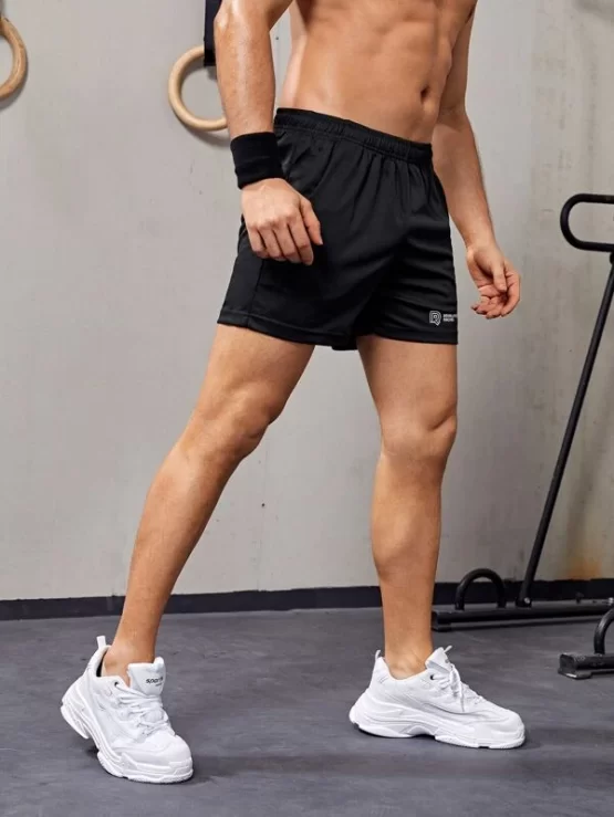 Men Letter Graphic Sports Shorts