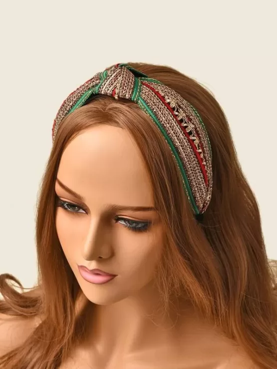 Fantastic  Metallic Knotted Headband - Image 3