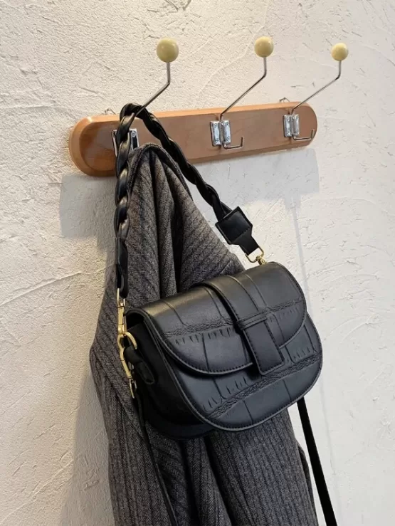 Fantastic  Croc Embossed Saddle Bag