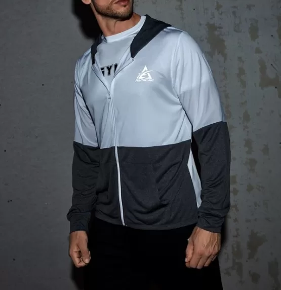 Men Color Block Letter Graphic Sports Jacket