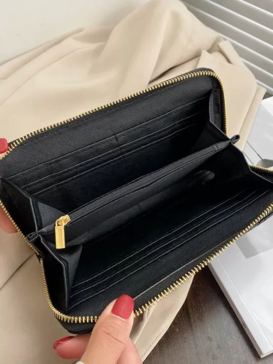 EMERY ROSE Zipper Around Quilted Long Wallet - Image 6
