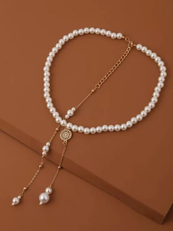 Fantastic Faux Pearl Beaded Necklace - Image 3