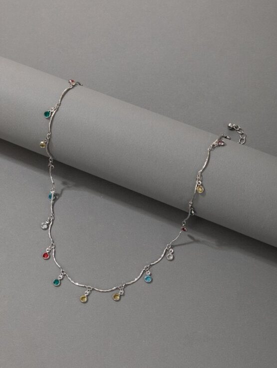 Colorful Rhinestone Decor Necklace - Image 6