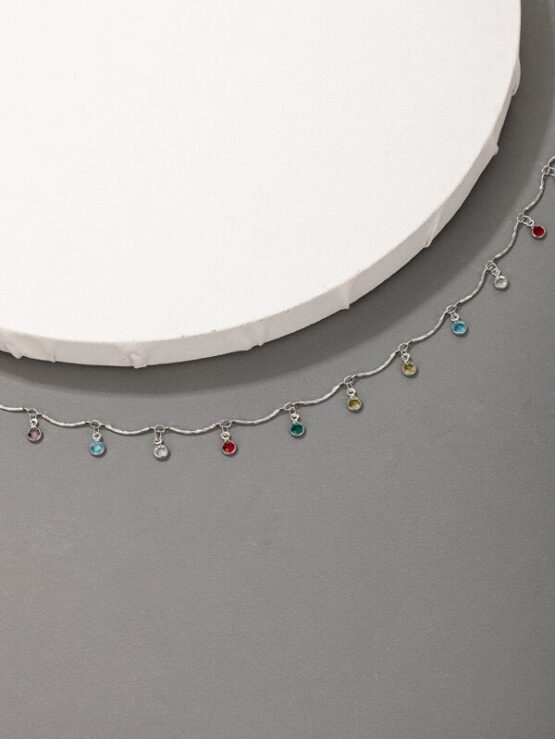 Colorful Rhinestone Decor Necklace - Image 5